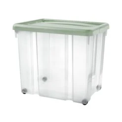 Box Puzzle 80 Litri Con Coperchio A Scatto E Ruote