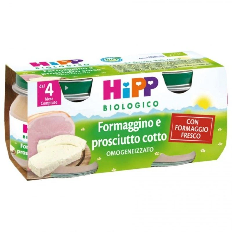 Hipp Omogeneizzato Bio Formaggino E Prosciutto Cotto 2 X 80g 3 Hipp Omogeneizzato Bio Formaggino E Prosciutto Cotto 2 X 80g