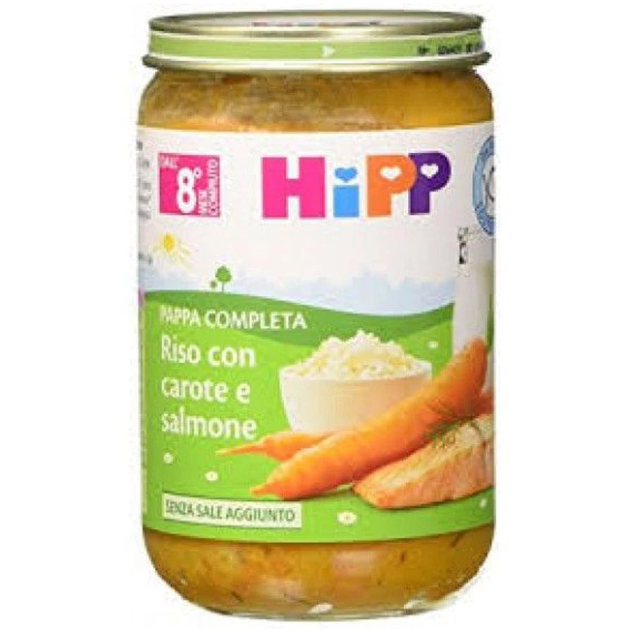 Hipp Pappa Pronta Riso Carote E Salmone 220g 3 Hipp Pappa Pronta Riso Carote E Salmone 220g