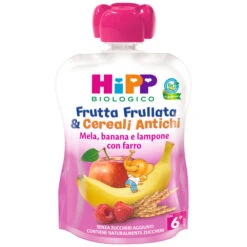 Hipp Frutta Frullata Bio Cereali Antichi Mela Banana E Lampone Con Farro 90ml